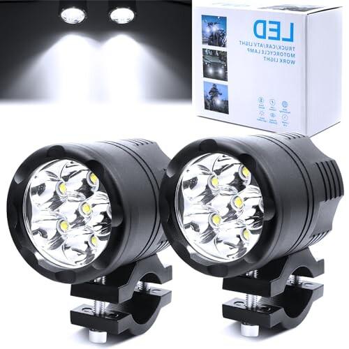 バイク フォグランプLED 6LEDヘッドライト、12V 24V汎用 LED作業灯 車外灯 小型 バイク用 フォグランプ、補助灯 、高輝度 防水 超長寿命の通販はヘッドライト・ウインカー・テールランプ