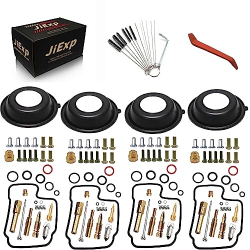 (JiExp)HMHonda CB-1 400CC/CB400F/NC27用 4気筒オートバイロードレース キャブレター修理キット 真空ダイアフラム付き