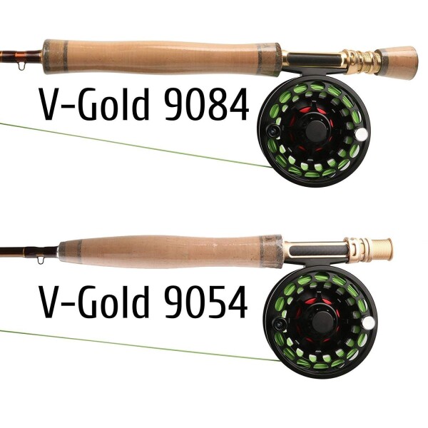Maxcatch V-goldフライロッドIM12黒鉛4ピースフライフィッシングロッドメッセ・チューブ持って(Size:4/5/6/8 wt) (9ft6wt)