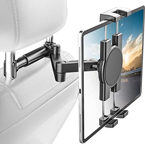 Charchendo 車載ホルダー ヘッドレストタブレットホルダー 後部座席用 子供タブレットホルダー 伸縮アームスタンド 車 スマホホルダー ヘッドレスト バーの適用幅範囲10.5cm~16cm 取付簡単 36の通販は
