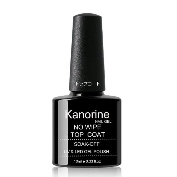 KANORINE ジェルネイル トップコート 長持ち、拭き取り不要 ，ノンワイプトップコート高級 uv/led No Wipe Top Coat 最上級の艶 10ml