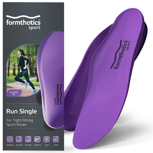 Formthotics ランニング用 スポーツインソール (本格ランナー向け) 超軽量 熱成形 Run Single XL Purpleの通販は 10,053円