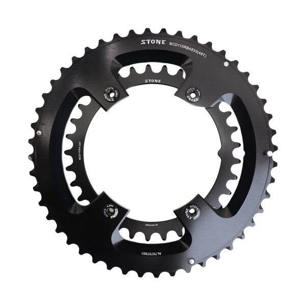 DJC Stone 110BCD ロードバイクチェーンリング 11速 Shimano 105 R7000 R8000 R9100 ダブルチェーンリング 4アーム 2X ラウンド 52 36T 53 39T 54 40T 50 34 48 33T 5800 6800 (54T-40T)