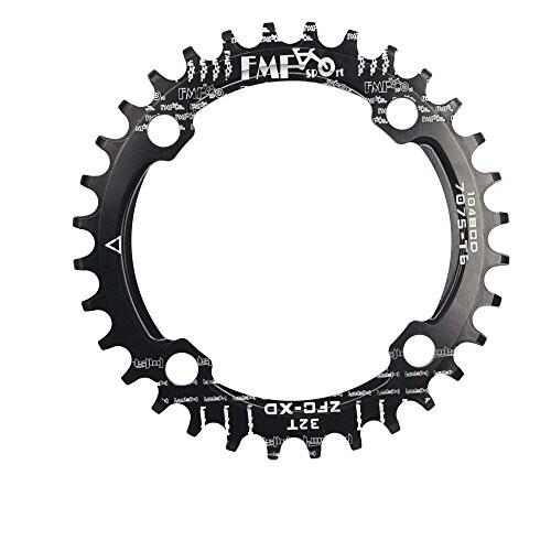 UPANBIKE 狭い ワイド 丸い形 シングル 自転車チェーンリング 104mm BCD 32T ブラック
