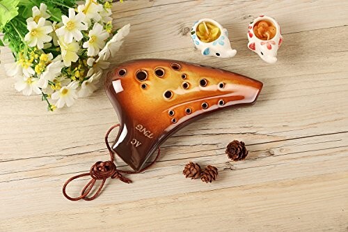 TNG オカリナ 楽器 ( ダブル/アルト/オレンジ ) 高級 C調 AC