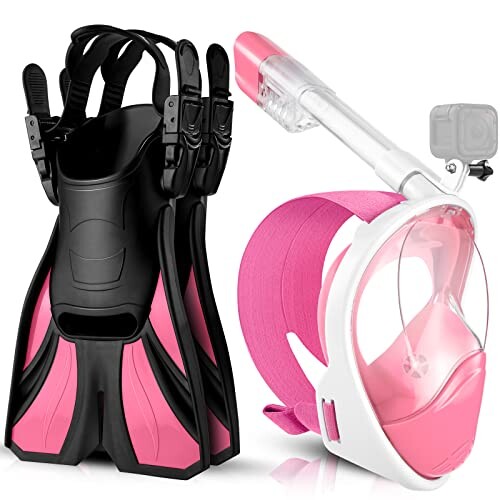 シュノーケルセット フルフェイス型ダイビングマスク Odoland シュノーケルセット フルフェイス型 ダイビングマスク 調整