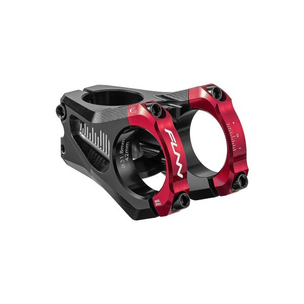 Funn イコライザー (Equalizer) バイクステム - ゼロライズ、長さ42mmのステム、バークランプ31.8mm、0度の合金自転車ステムステム、マウンテンバイクとBMXバイク用 (レッド)の通販は