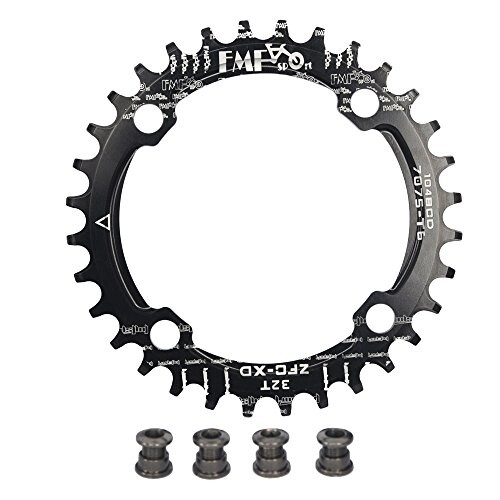 UPANBIKE 狭い ワイド 丸い形 シングル 自転車チェーンリング 104mm BCD 36T ブラック