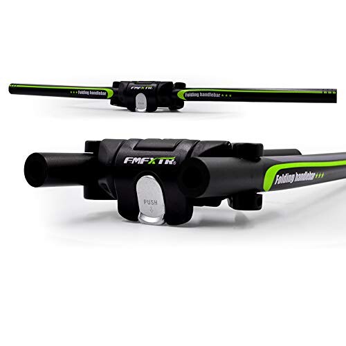 UPANBIKE 自転車のアルミニウム合金 折りたたみハンドルバー クイックリリース 折り畳み式のバー スクーターハンドルバー 31.8mm/25.4mm(ブラック＋グリーン)