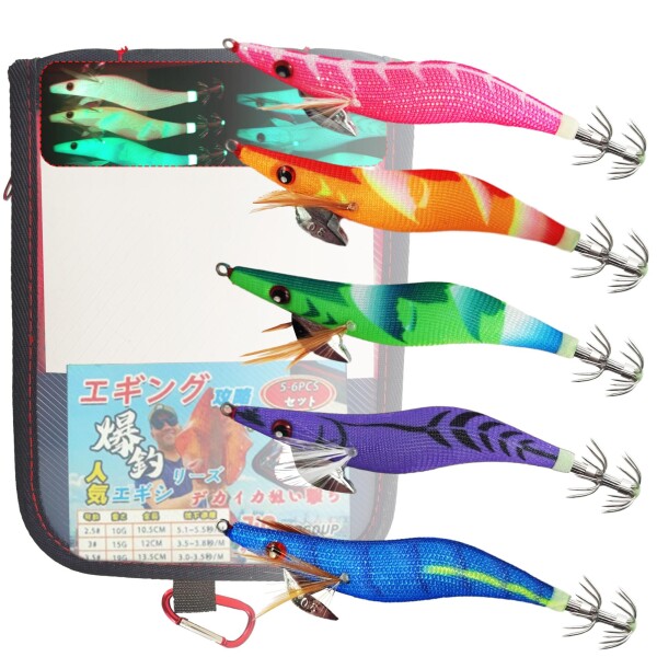 エギ&エギケース セット エギ 12個セット(エメラルダスエギケース付き)