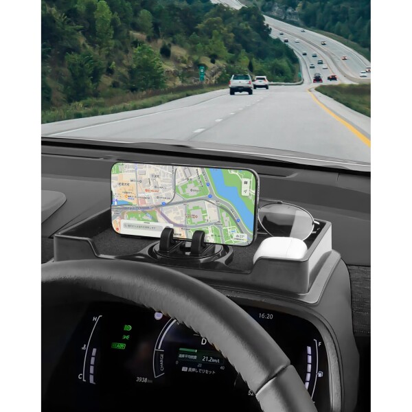 LUWU 新型シエンタ 10系/15系 スマホホルダー＆ダッシュボードトレイ 収納ボックス シエンタ アクセサリー 装着簡単 内装パーツの通販は 4,619円