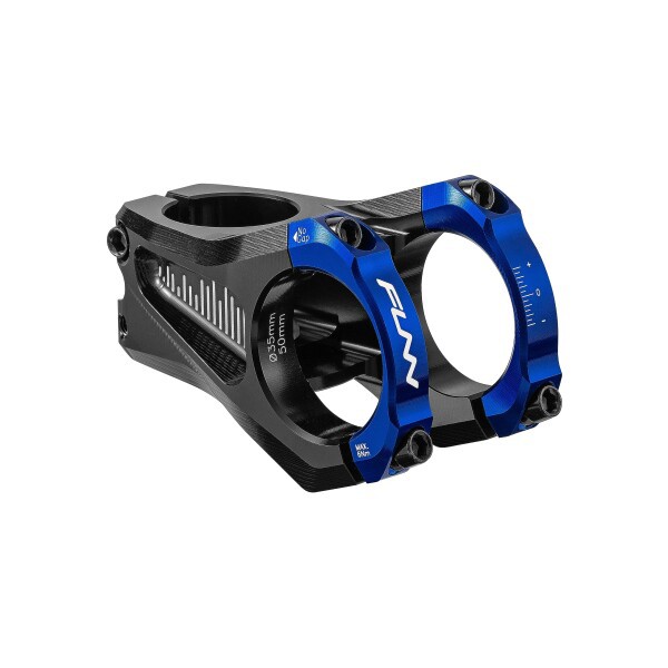 Funn イコライザー (Equalizer) バイクステム - ゼロライズ、長さ50mmのステム、バークランプ35mm付き。マウンテンバイクとBMXバイク用の0度の自転車ステム (ブルー)の通販は
