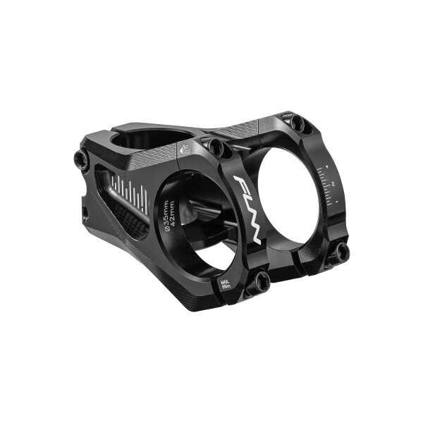 Funn イコライザー (Equalizer) バイクステム - ゼロライズ、長さ42mmのステム、バークランプ35mm付き。マウンテンバイクとBMXバイク用の0度の自転車ステム (ブラック)の通販は