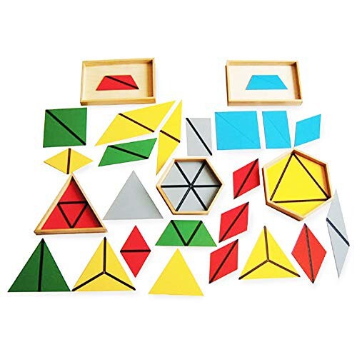 モンテッソーリ教具 - 構成三角形 5箱セット - Montessori
