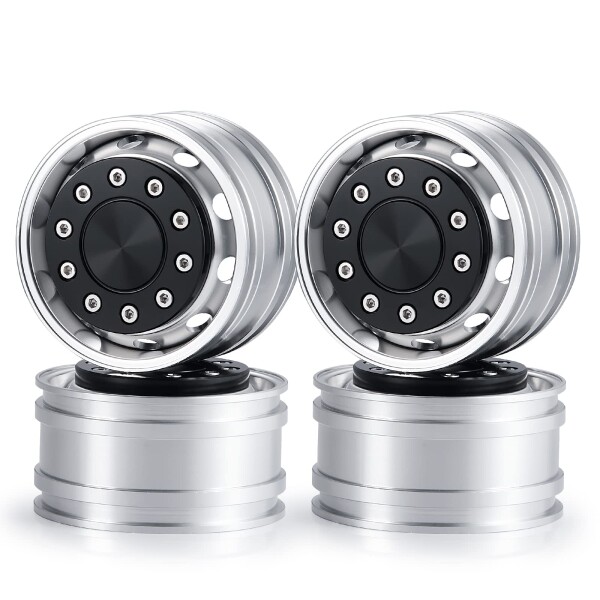 TRZX 1/14 RCタミヤトレーラートラック車用金属フロントホイールリムホイールハブ (4個)の通販は 7,180円