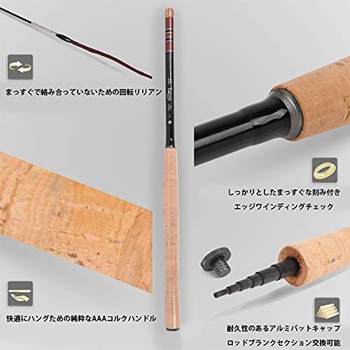 Maxcatch Tenkara rod テンカラロッド フライフィッシングロッド伸縮 カーボンチューブサイズ（10/11/12/13ft） (V-Tenkara 11ft)