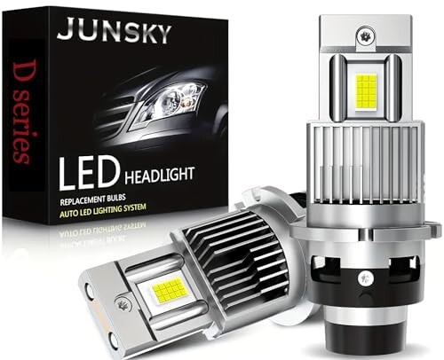 JUNSKY ヘッドライト LED D4R/S ポン付け 正真正銘 爆光 12600lm 純正サイズ対応 配線レス 2024年モデル LEDバルブ 車検対応 DC12-28V 2個入りセット (D4R/S)の通販は