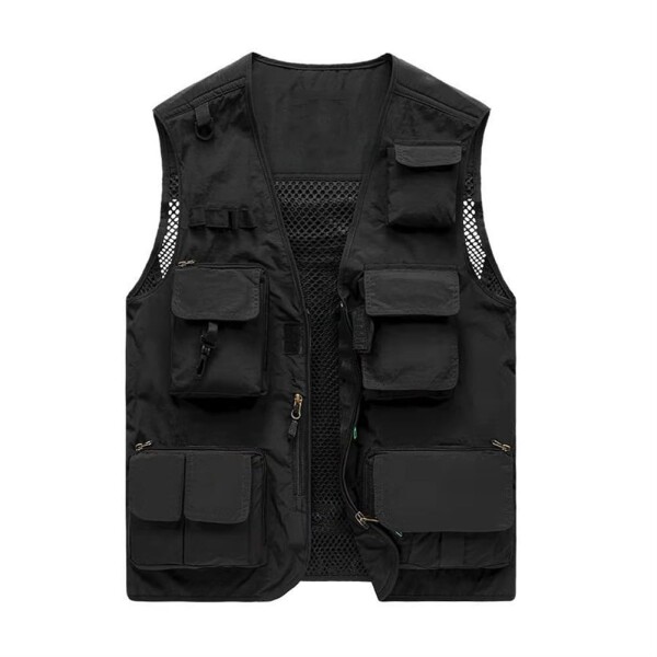 (LyuSyoEn) フィッシングベスト 釣り ベスト メンズ カメラマンベスト 多ポケット メッシュベスト 多機能ベスト作業ベスト 大きいサイズ 通気性 速乾性 お釣り 撮影 山歩き 射撃 登山服 ア