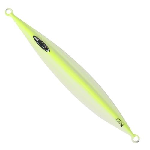 Tolure ジグ250g 沈むゆっくり レーザフォイルペーパー 夜光 海釣り 船釣り ジギング釣りルアー オフショア スロージグ サバ 青物 カツオ サワラ アジ マグロ 1個/パック(Luminous)