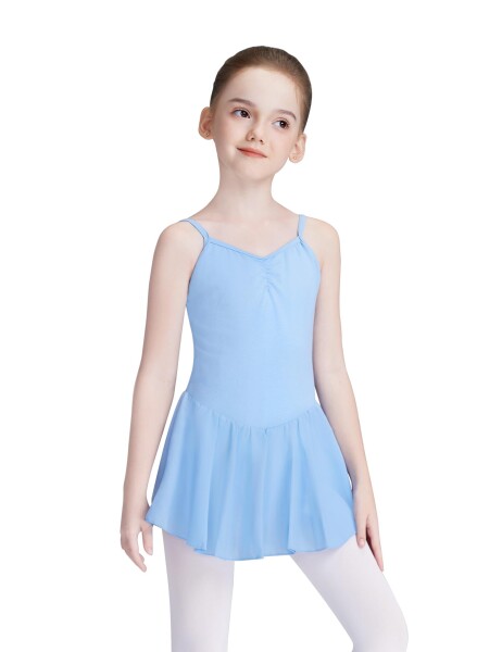 (Daydance) 女の子用バレエレオタード、スカート付キッズダンスレオタード、ダンス用キャミソールバレエ衣装