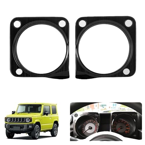 ジムニーJB64W/JB74 メーターパネル SUS304ステンレス メーター周りガーニッシュ メーターカバー 内装 インテリアパネル パーツ (ブラック)の通販は 5,624円