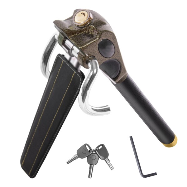 Mieztayペダルロック 盗難防止 車 ハンドルロック併用可 カー