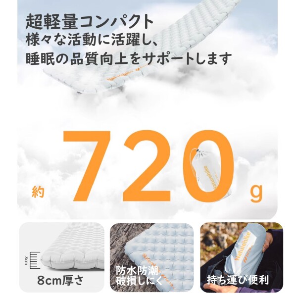 Naturehike R値3.5/R値3.2 キャンプ エアーマット 三季/四季対応 超軽量 インフレーターマット -6[度]の低温使用 アウトドア エアーベッド 防水防湿 収納袋付き 車中泊 マット 屋外バックパック