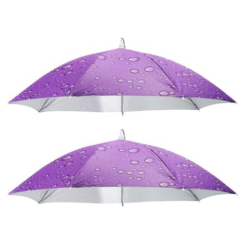 PATIKIL 傘帽 30" ハンズフリー釣り傘帽 伸縮性 あるヘッドバンド 折りたたみ式 日光雨キャップ キャンプ ガーデニング ハイキング 農業 ビーチ用 レインドロップパープルの通販は