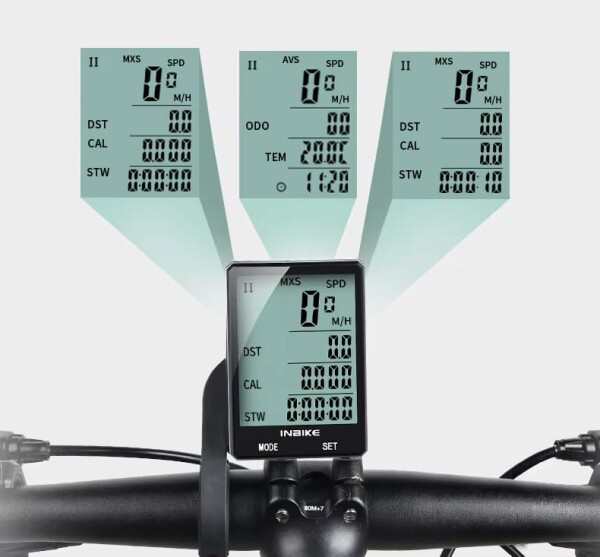 zmart 2.8インチ 大画面 自転車 サイクルコンピュータ ワイヤレス 防水 スピードメーター 走行距離計の通販は