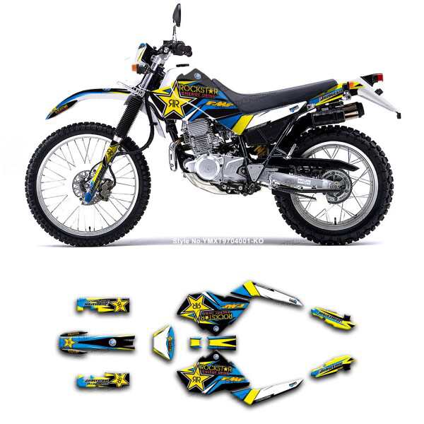 KUNGFU GRAPHICS(カンフー グラフィックス)DIRT BIKE ダートバイク フルキット ビニールステッカー (ブルー) 適合 YAMAHA ヤマハ Serow ヤマハ セロー XT225 XT 225 1997 1998 1999 2000 2001 2002 2003 2004,の通販は