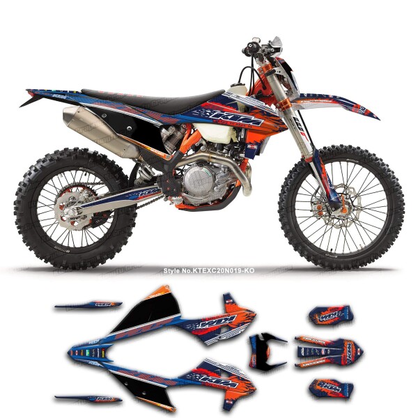 KUNGFU GRAPHICS（カンフー グラフィックス）DIRT BIKEダートバイク フルキット ビニールステッカー、 適合KTM ケーティーエム 2020 2021 2022 2023 KTM ケーティーエム EXC クローム EXC-F XC-W XCF-W 150 250の通販は