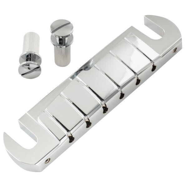 Musiclily Ultra 10.4mmアルミ製ラップアラウンドブリッジ テールピース一体型 USA PRSスタイルエレキギター用、ニッケルの通販は