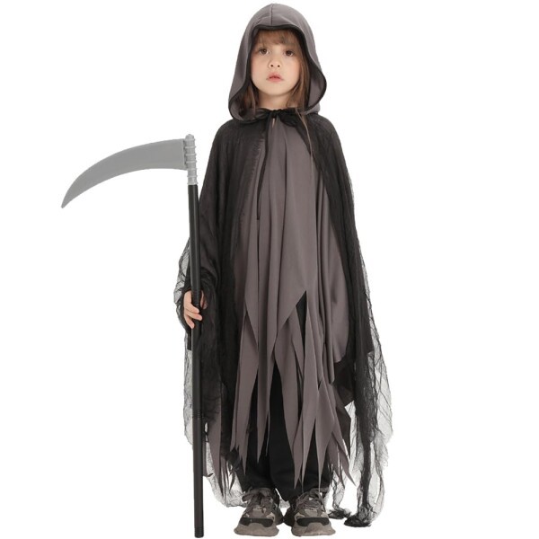 (UPENC) 死神 マント 鎌付き 悪魔 幽霊 ハロウィン コスプレ 子供 仮装 可愛い ホラー おばけ 屋敷 雰囲気づくり 人気 コスプレ キッズ 男の子 女の子 パーティー イベント 演出服 学園祭 文の通販は