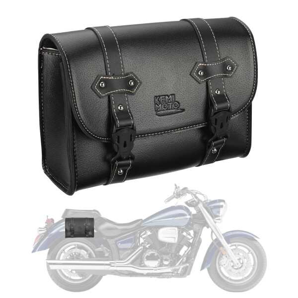KEMIMOTO バイク サイドバッグ 小物入れ バイク バイク ツールバッグ 汎用バッグ 工具入れ バイク 高級レザー ブラックの通販は
