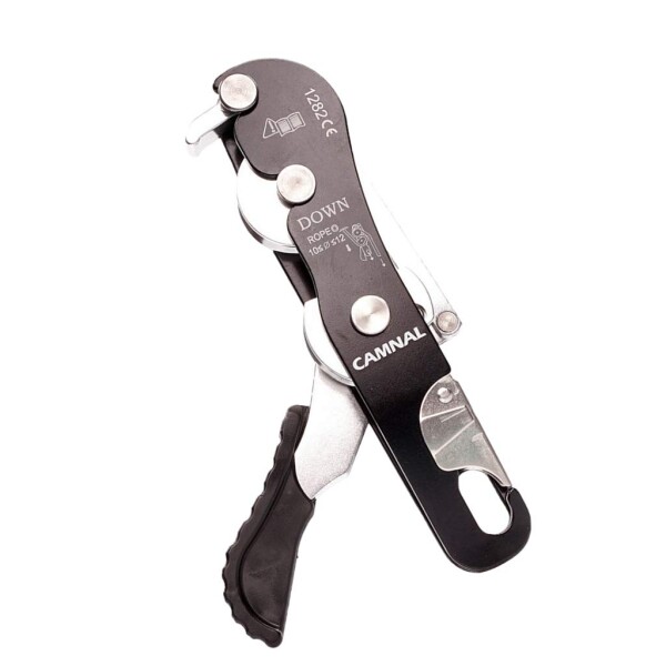 Perfeclan ライミングストップディセンダー 懸垂下降ビレイロープレスキュー機器 ハンドコントロール 落下防止ロックグラブ クライミング 登山 空中作業用 10〜12mm ロープ対応