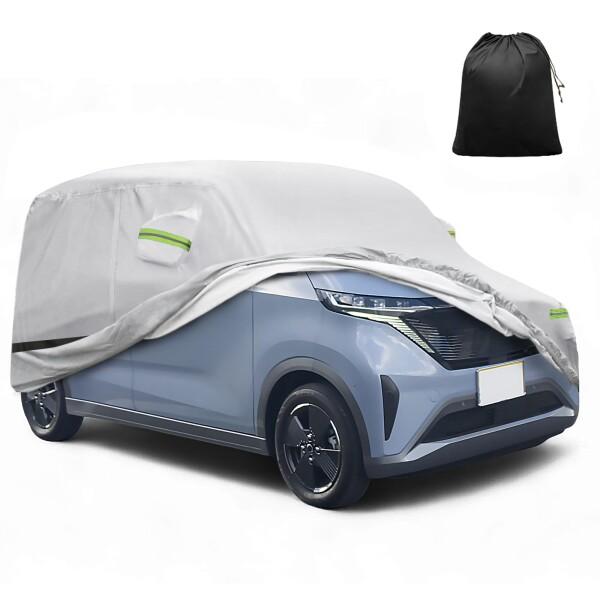 X AUTOHAUX 350x148 x145cm 軽自動車カバー ボディカバー カーカバー 撥水性 防風ロープ付き 裏起毛 梅雨対策 防炎 防塵 雪/強風/黄砂対策 凍結防止カバー 雹対策 運転席側にファスナー 夜間安の通販は 7,533円