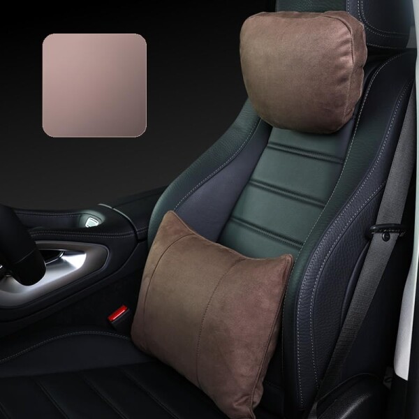 自動車用ヘッドレスト マイバッハSクラス用 カーシート メルセデス・ベンツ用 BMWネックレスト用 すべてのタイプに適しています (セット1個,コーヒー色)の通販は