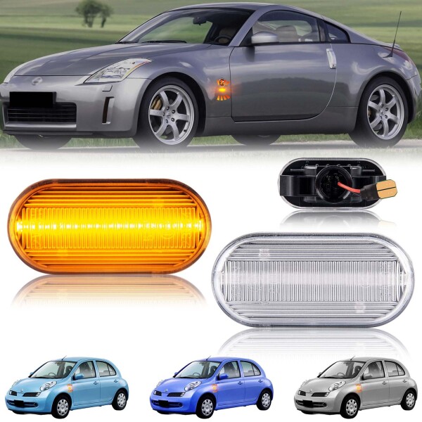NEIFILES ニッサン車用 Z33 フェアレディZ E11ノート K12マーチ C11ティーダ K30クルー 前期サイドマーカー OEMサイドマーカーランプ交換用 2個セットの通販は 5,264円