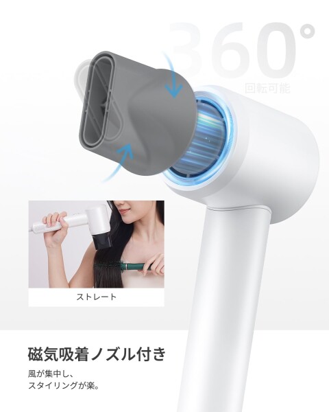 PLUZZ ドライヤー 速乾?軽量?美髪 2.7億高濃度マイナスイオン