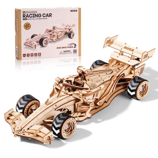 ROKR 立体パズル 方程式レーシング 可動式モデル 効果音付き 3D木製パズル インテリア装飾 雰囲気作り 玄関 工作キット DIY クラフト 組み立て 暇つぶし 知育玩具 中学生 大人向け 初心者の通販は 8,131円