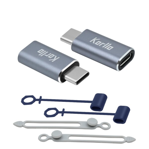 KORLLO USB Type Cアダプター - 30W PD 高速充電iPhone 15アダプター 隙間なし - 480Mbps 8ピン - USB Cアダプター パワーバンク Android 携帯電話 USB-Cデバイス用 (2個パック) オーディオビデオヘッドフォ