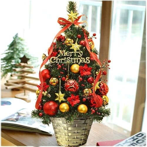 ミニクリスマスツリー 赤い実付き60cmインテリアツリーライト卓上 インテリア ミニクリスマスツリー 赤い実付き60cmインテリアツリーライト卓上
