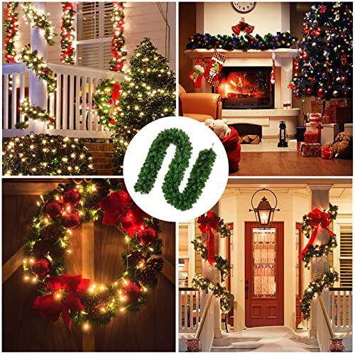クリスマス 飾り ガーランド 籐 270cm 260枝数 大きい Christmas