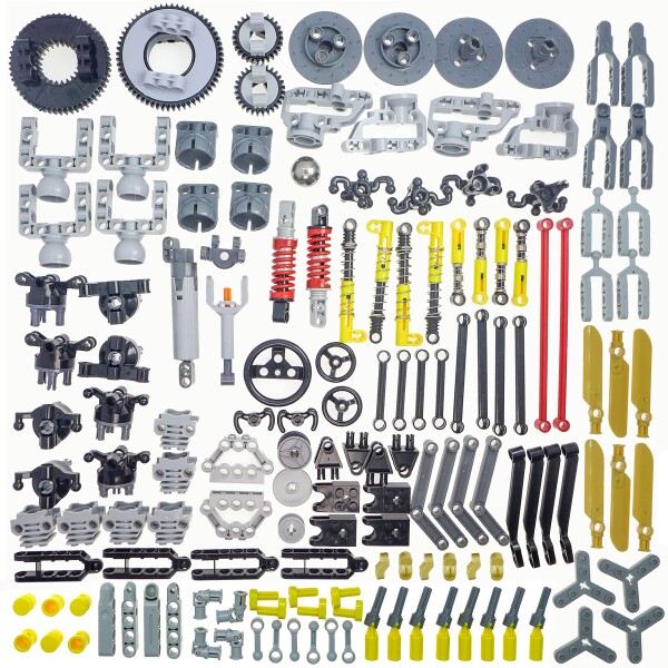 テクニックパーツ 150個 MOCキット用 - エンジン、サスペンション、ステアリング、車軸、車のCVジョイント、車軸、ボールビルディングブロックセット DIY