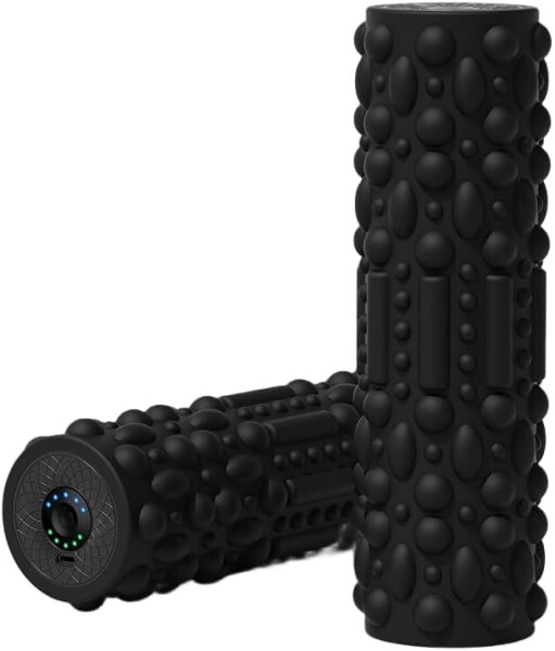 ＴＩＺＹＦＦ 電動フォームローラー 振動 ストレッチローラー 3Dマッサージ粒筋膜リリース ローラー USB充電式 5段階調節 高耐久 ABSフォーム ジム/ホーム/オフィス/旅行などに適用 (黒)。
