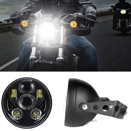 5.75インチ LEDヘッドライト シェル付き Amazon | Largoods 5.75インチ LED ヘッドライト ハウジング