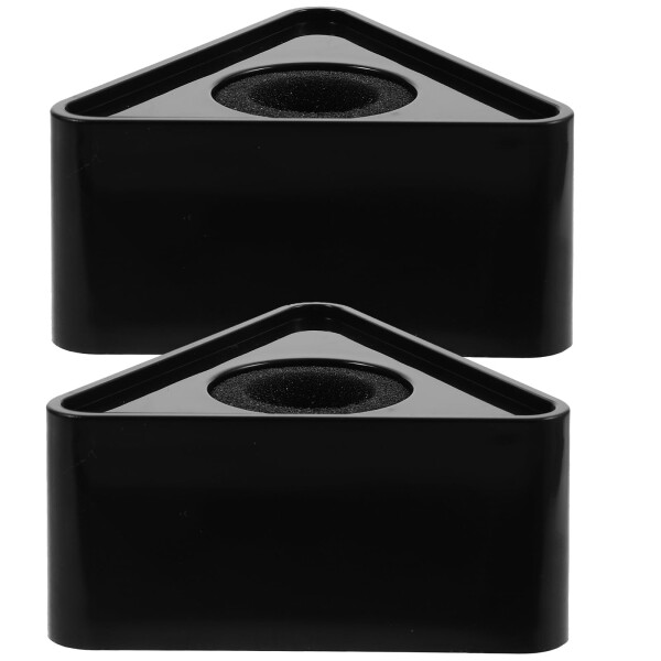 EXCEART インタビュー マイクロゴ ABS 射出成形 三角形 ス マイクフラッグ 広告 イメージ向上 2個セット (ブラック)