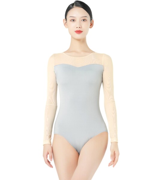 flexdans) レディース バレエレ オタード 大人 ロングスリーブ