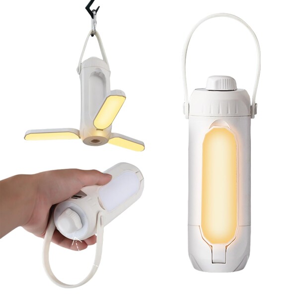 キャンプランタン 折りたたみ式 昼白色2色/7色ライト付き SOSモード