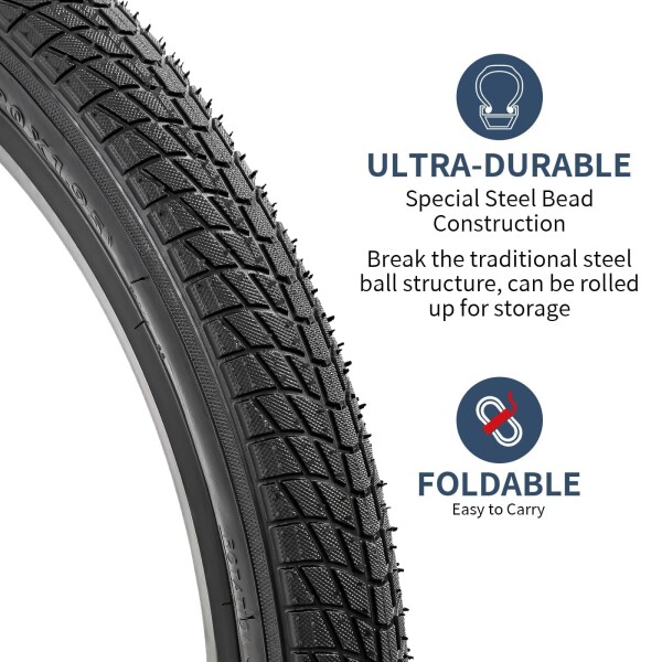 YunSCM 2本セット,16 1.75 タイヤ,16x1.75 47-305 自転車タイヤ + 16x1.50/1.90 チューブ 肉厚 米式バルブ32mm,適用 16インチ 1.75 マウンテンバイク,Y-1023